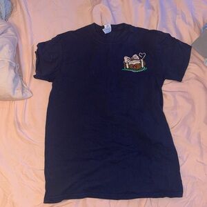 Gildan Navy Blue Short Sleeve Tee with Heart Design